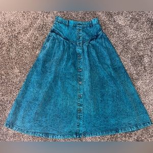 Turquoise southwestern skirt, size 9/10